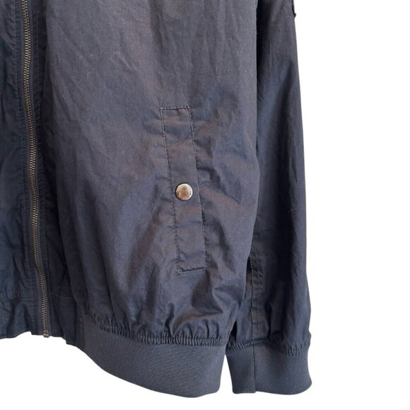 Buffalo David Bitton Men’s XL Bomber Jacket Black Cotton Lightweight Fall Layer - Picture 3 of 5